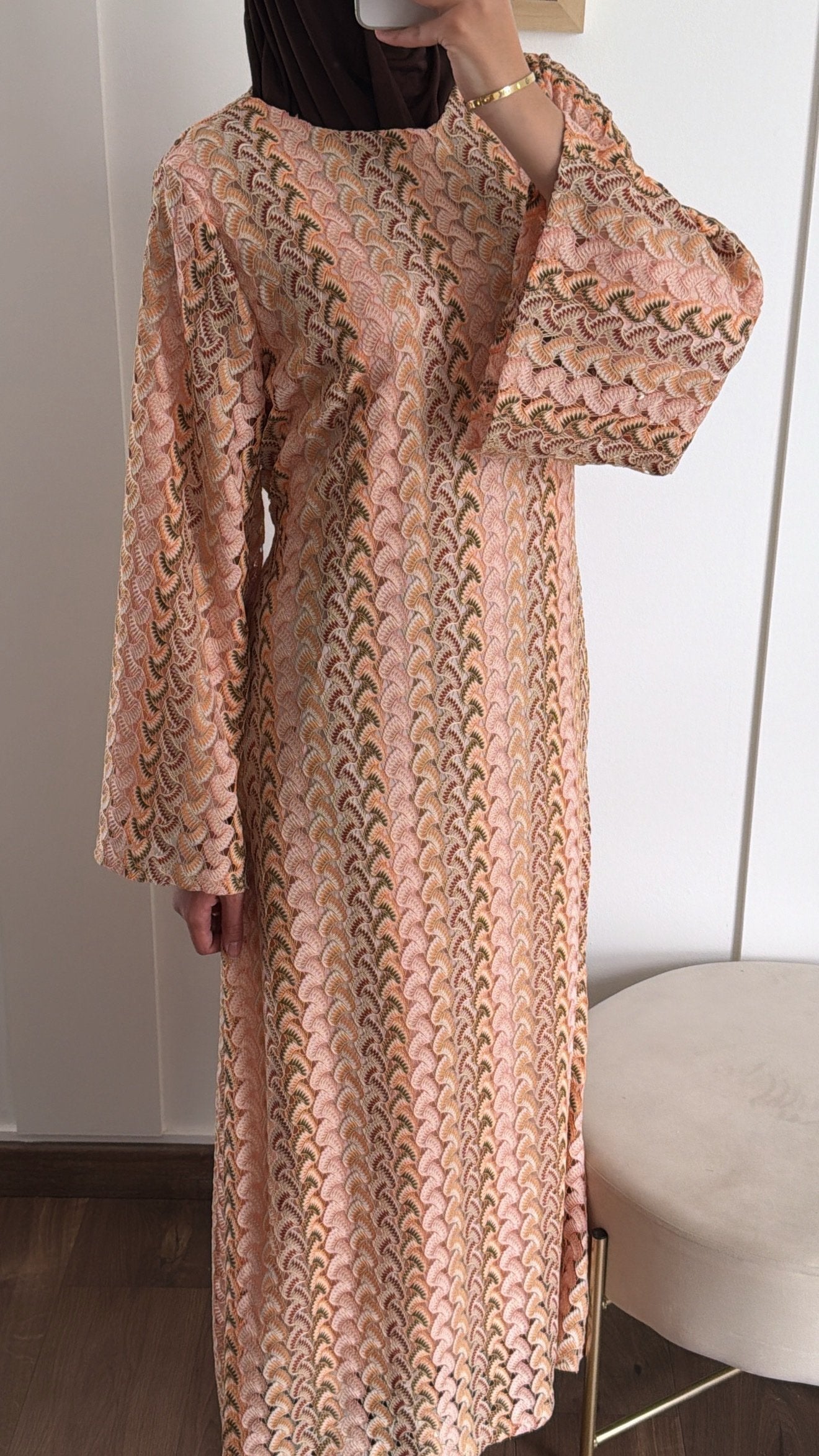 Robe Vaïana - rose pale/kaki/Taupe image