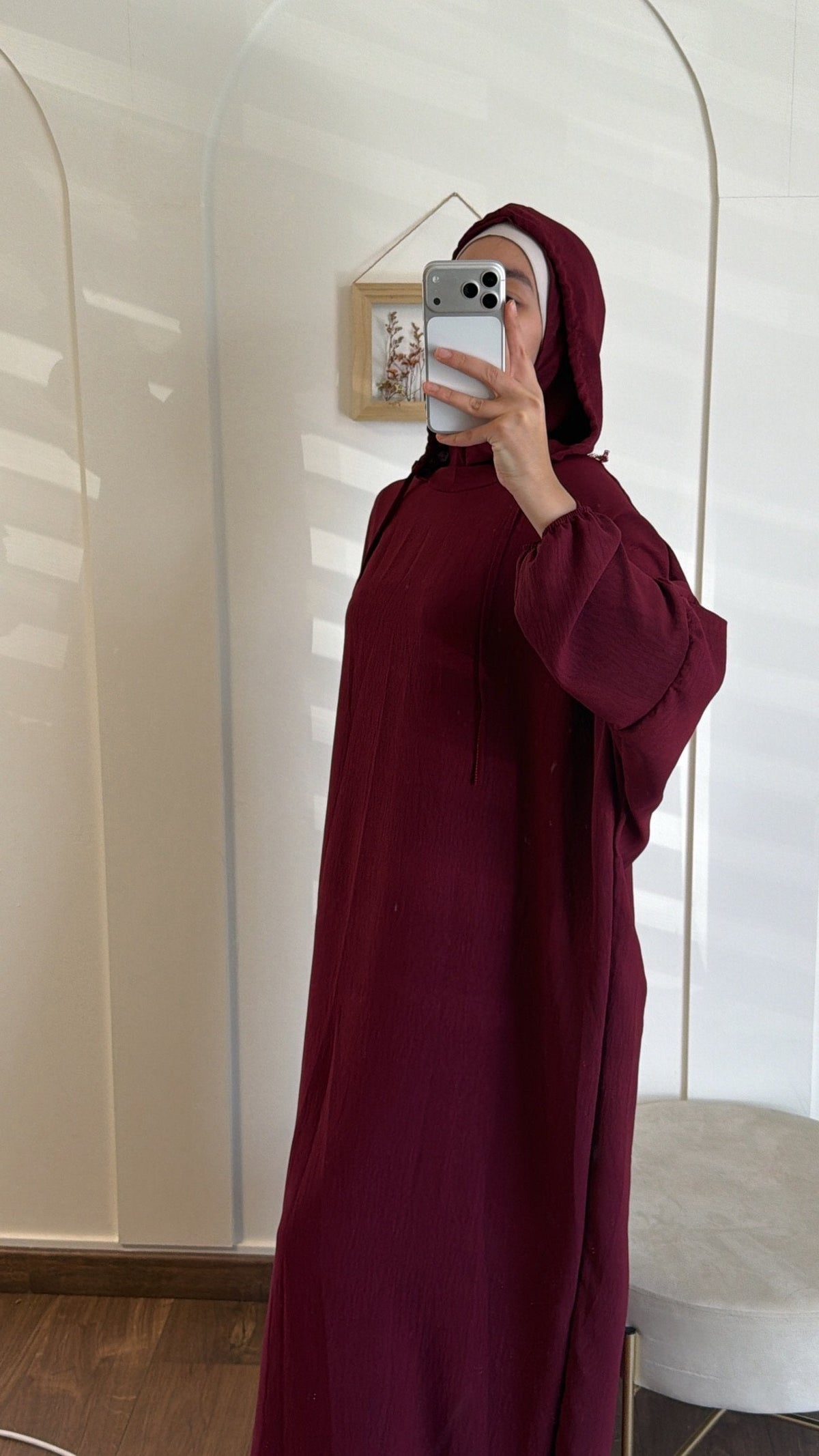 Tenue de prière Sahira - Bordeaux image