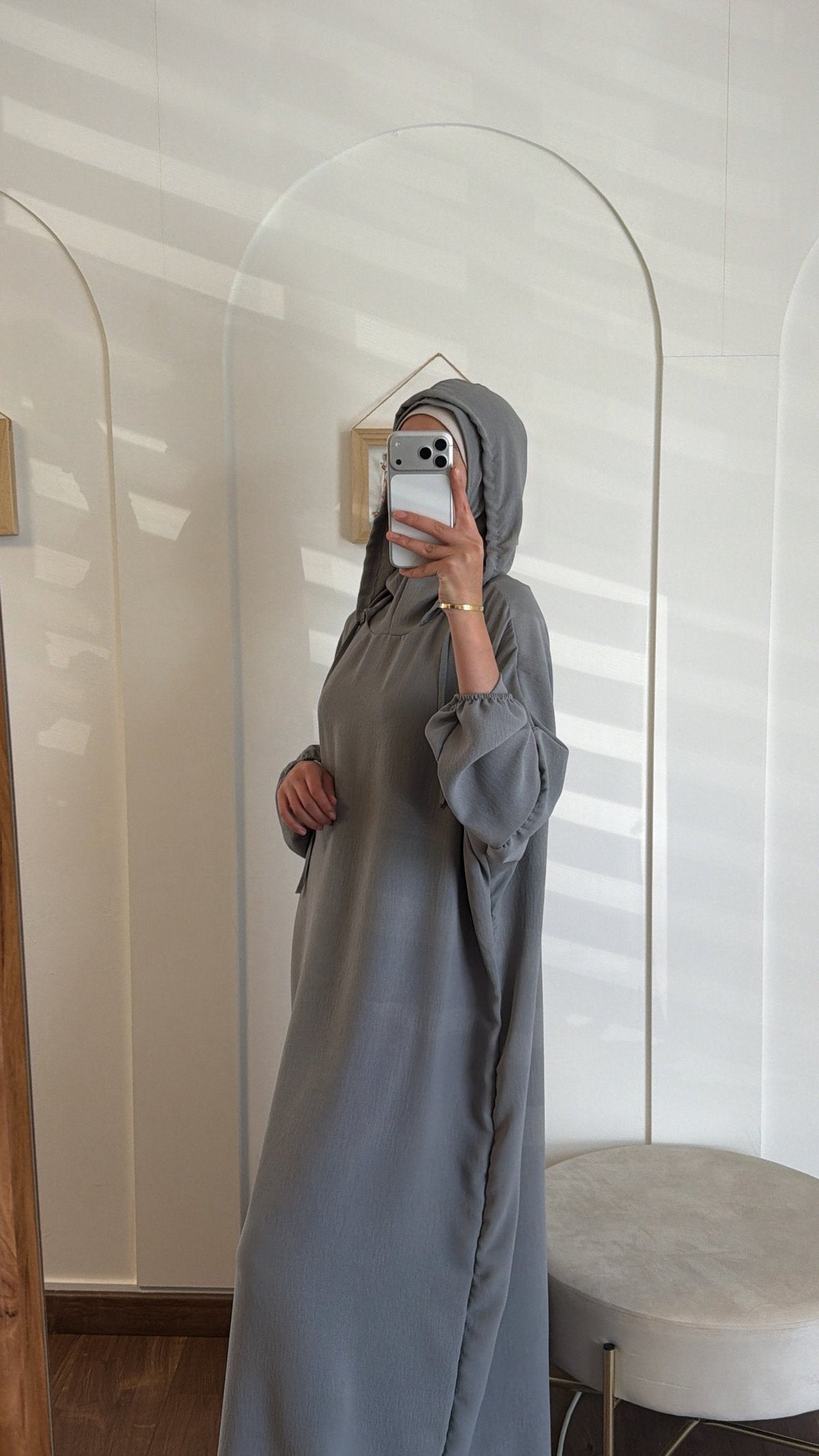 Tenue de prière Sahira - Gris clair image