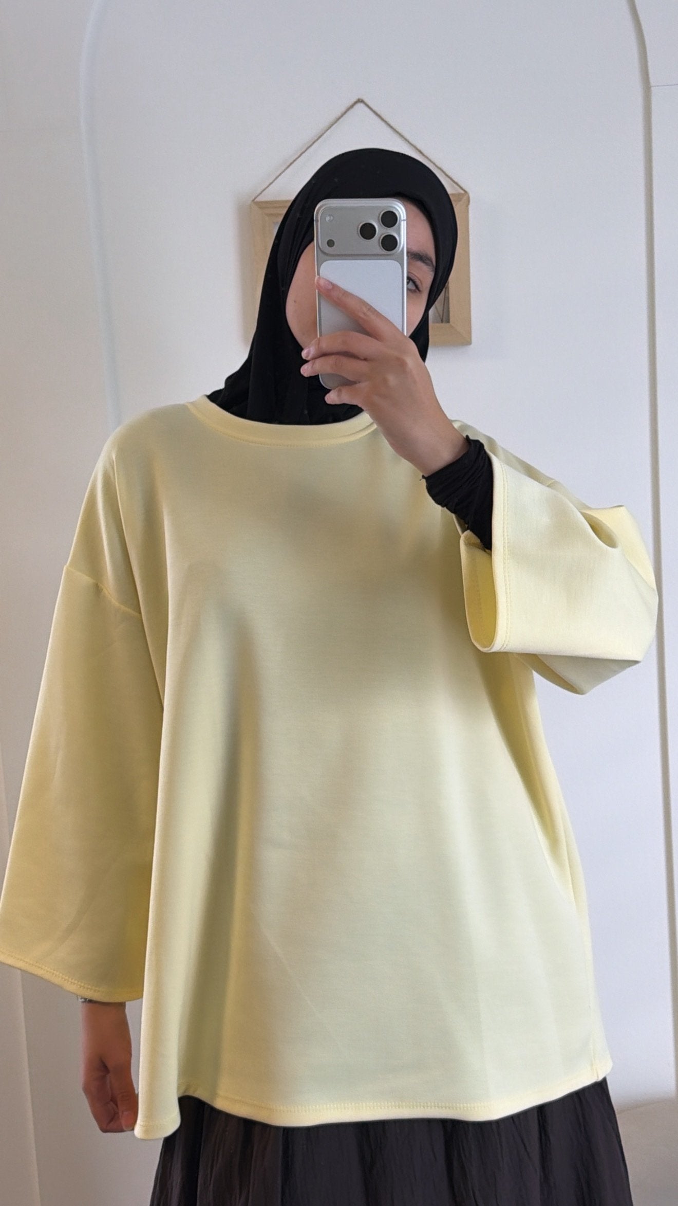 T-shirt structuré - Jaune beurre image