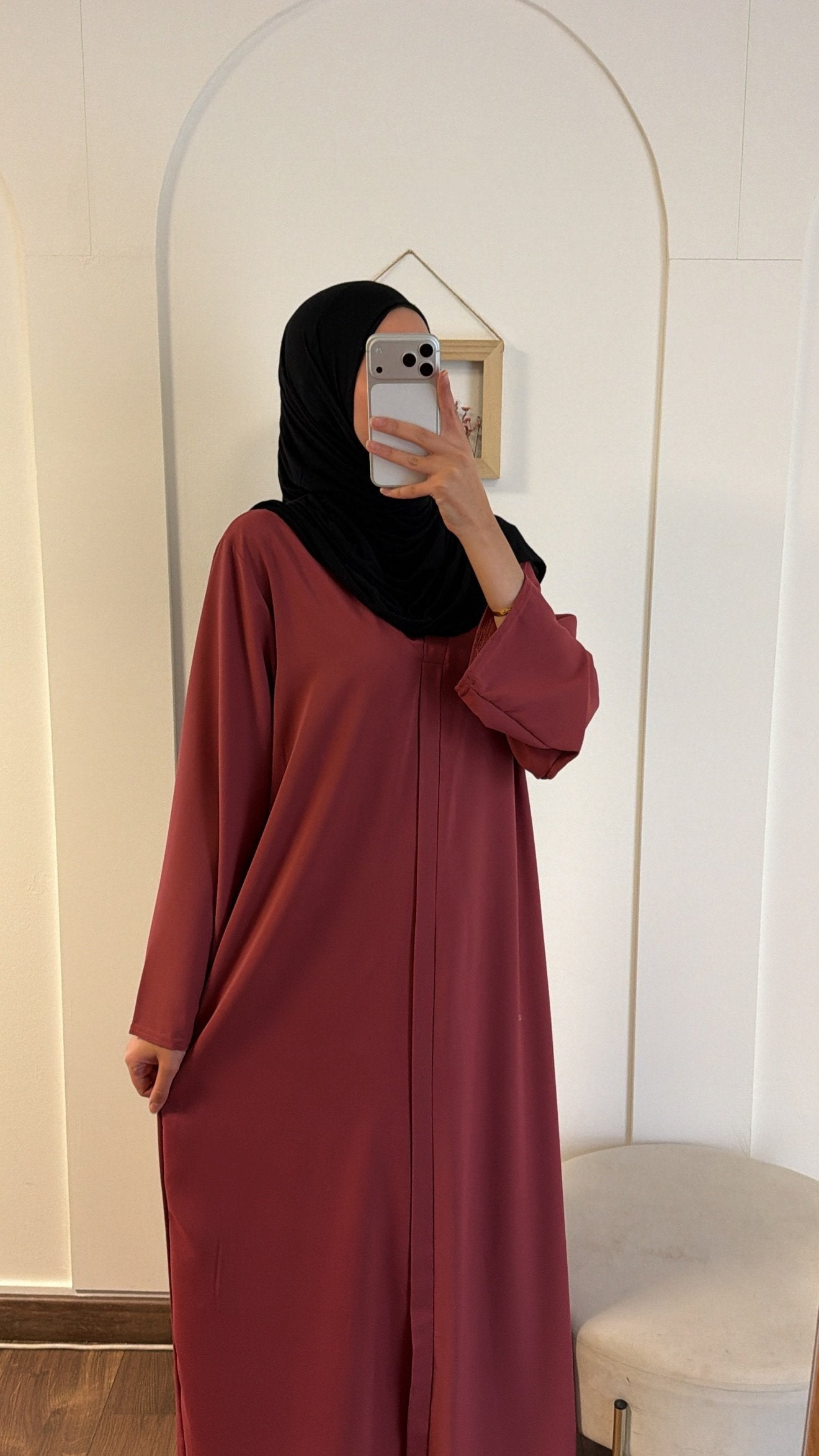 Abaya Hatice - rose framboise image