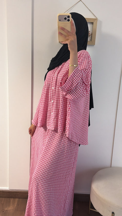 Set vichy modest jupe