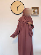 Ensemble Abaya + khimar - rose framboise image