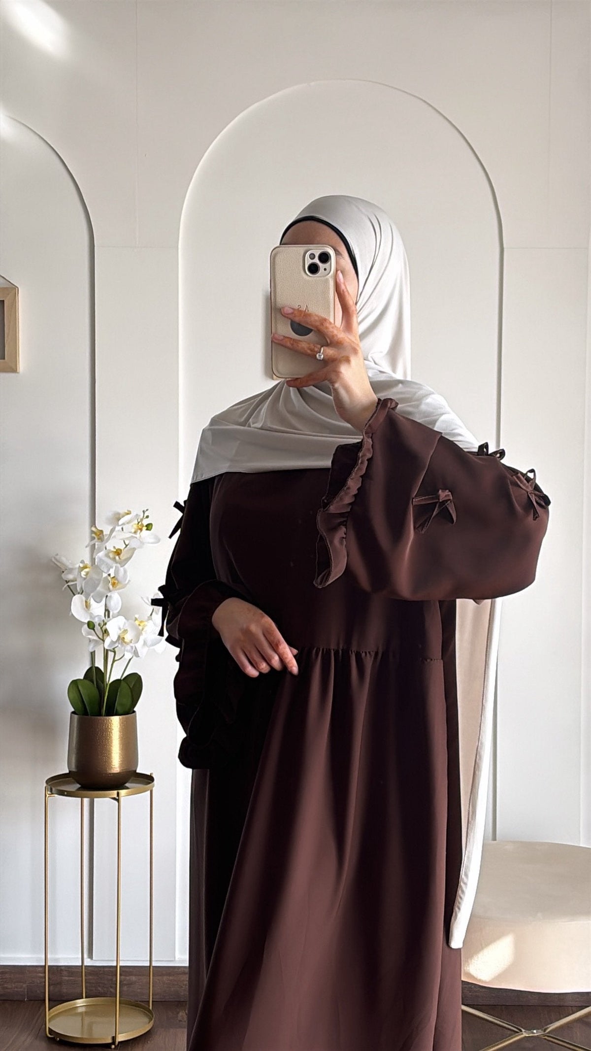 Abaya Maori - Marron chocolat image