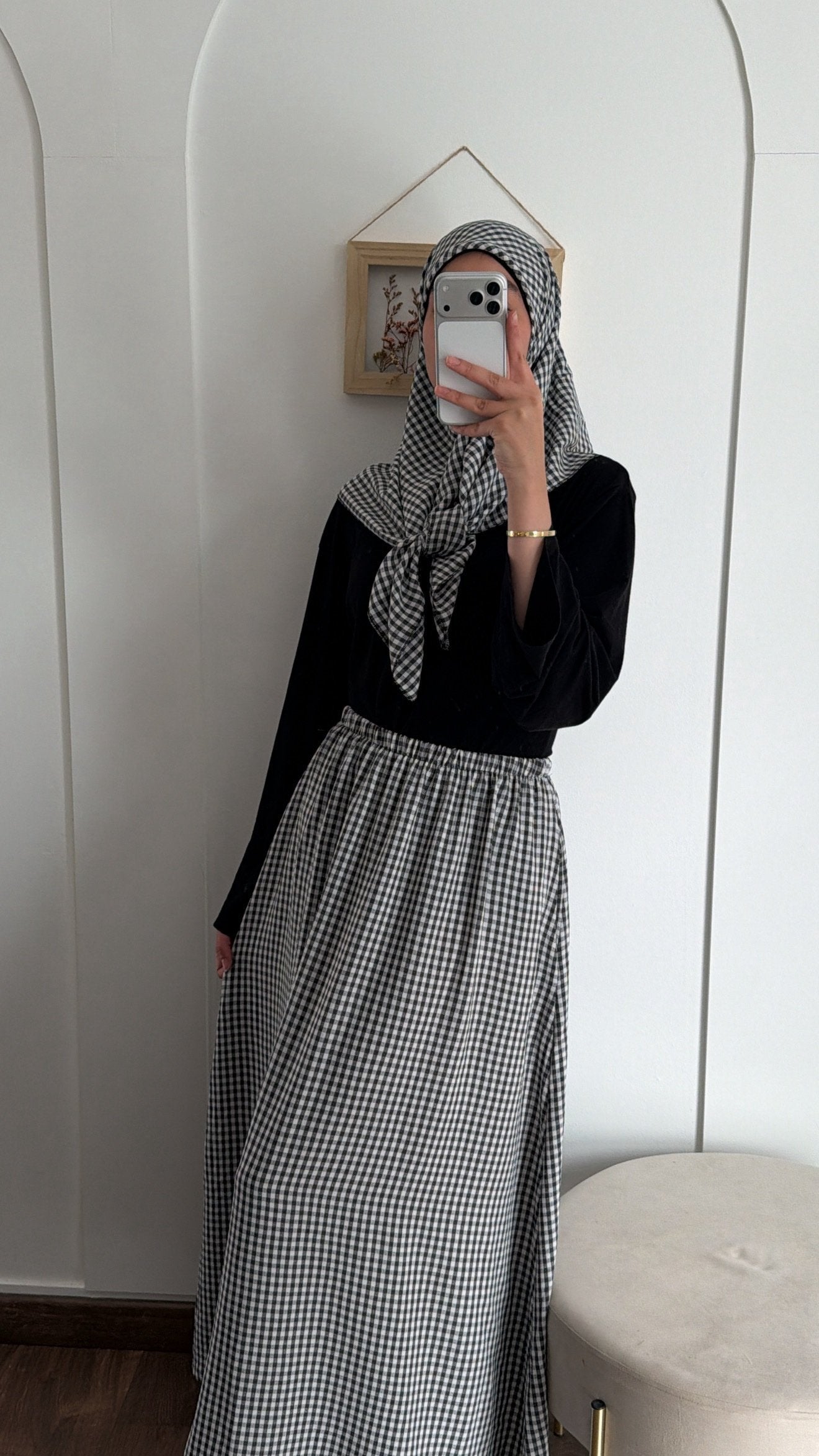 Jupe + Hijab Vichy image 0