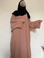 Abaya Firdaws Jazz - Nude rosée image