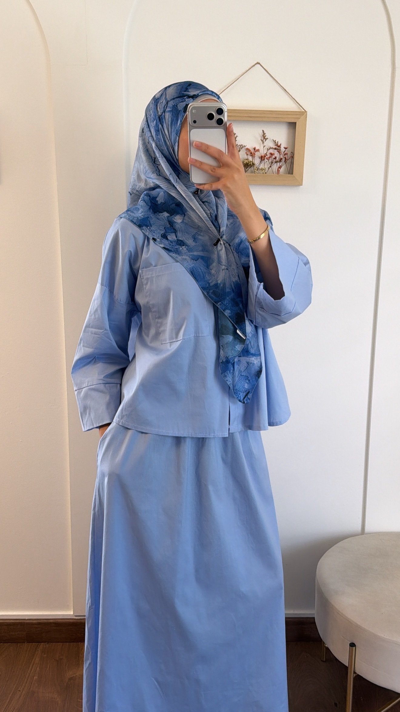 Ensemble Popeline - Bleu ciel image