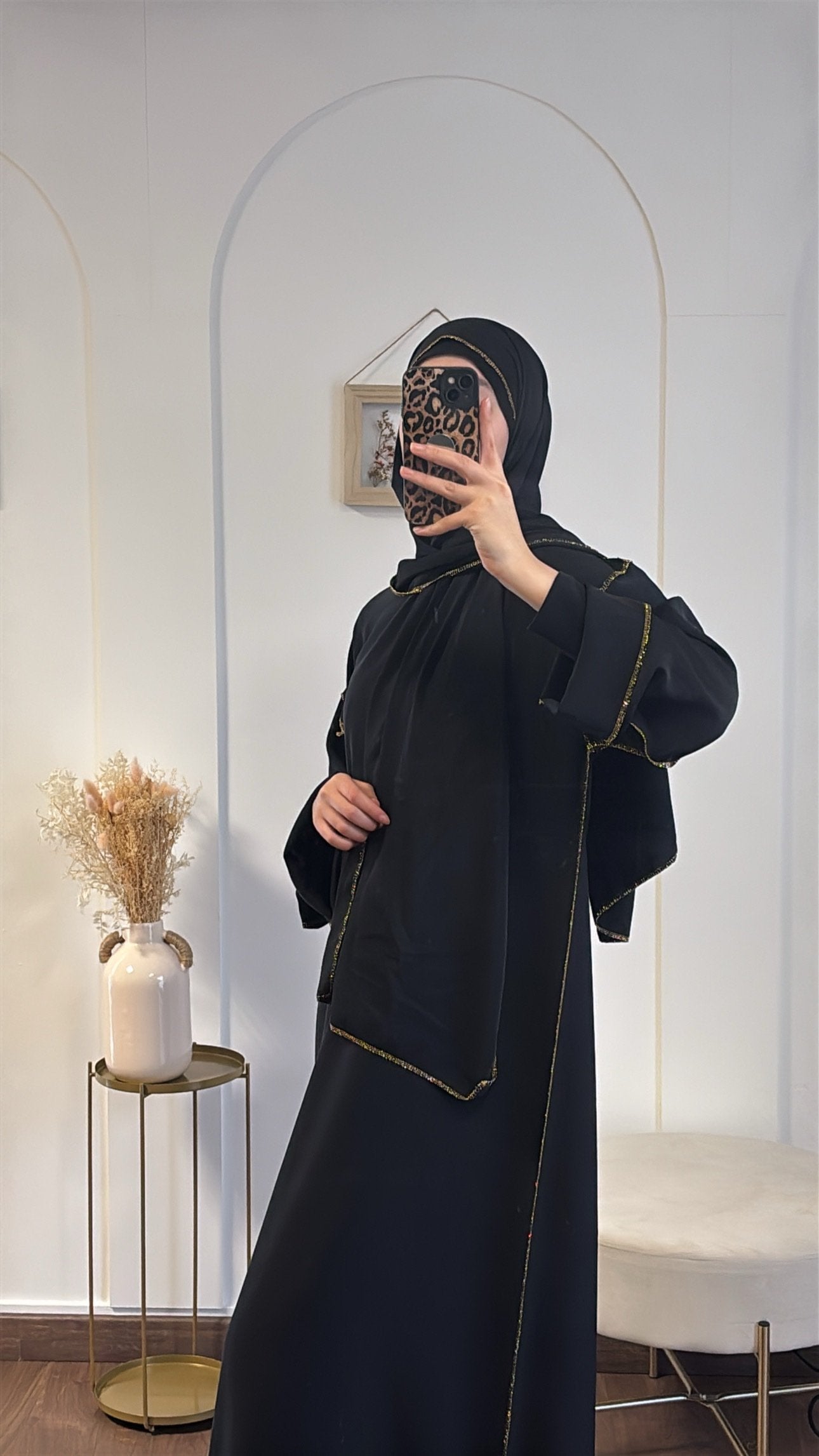 Abaya voile Intégré sdm - Noir image