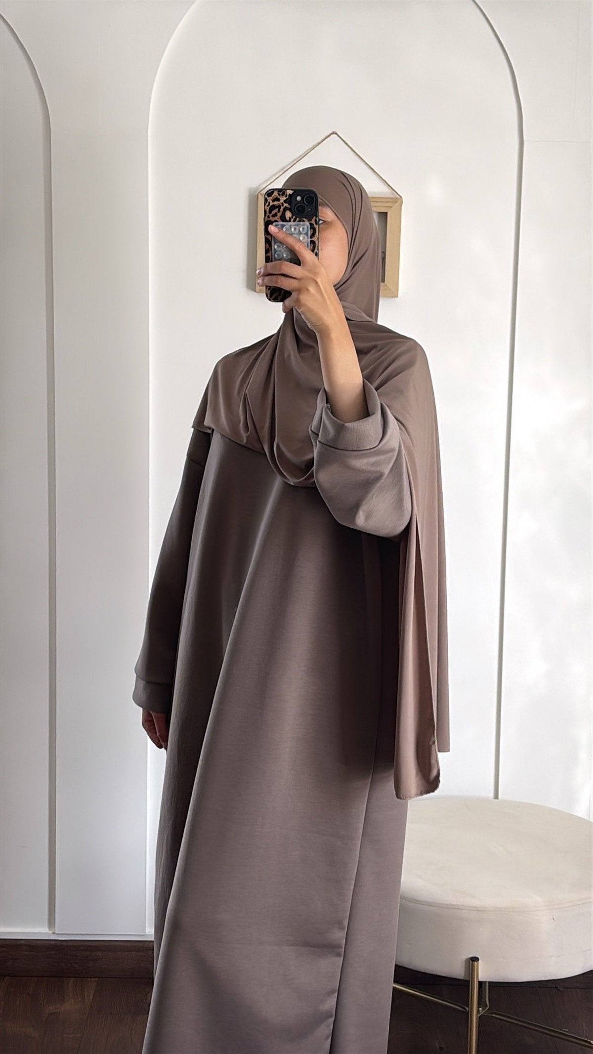 Robe sweat - Taupe image