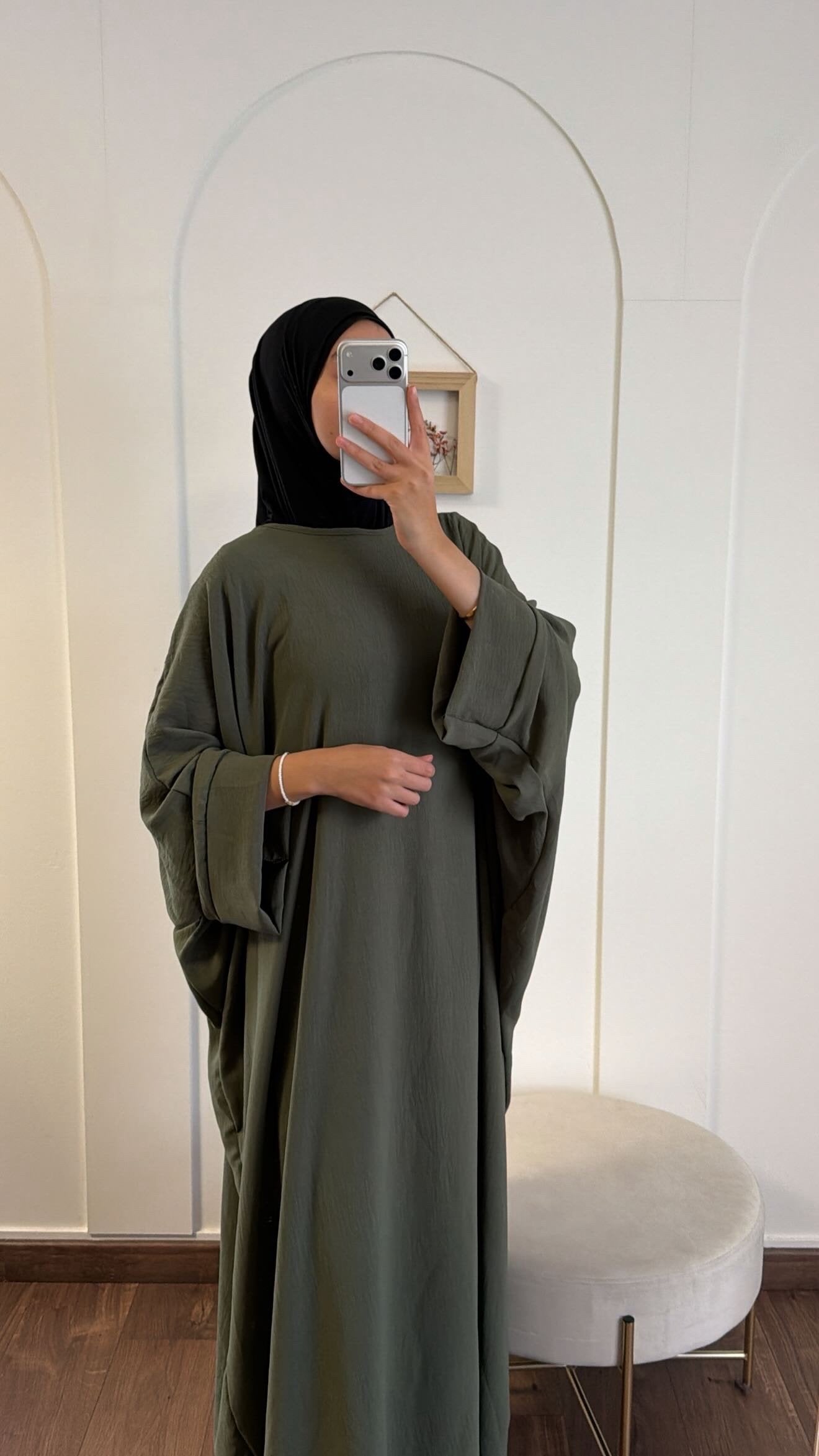 Abaya Firdaws jazz - kaki image