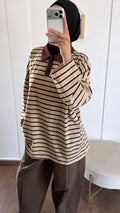 Polo oversize rayé