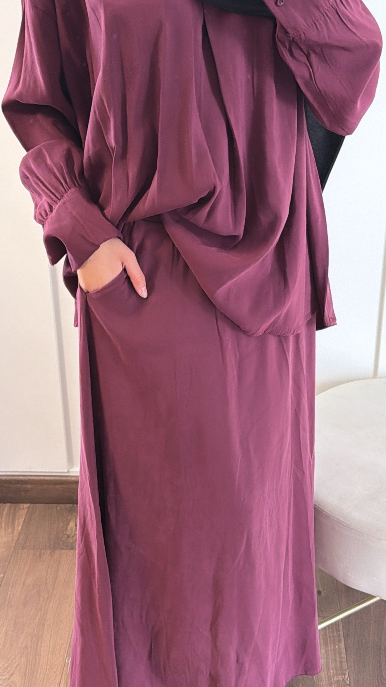 Jupe Alaïa - Aubergine image