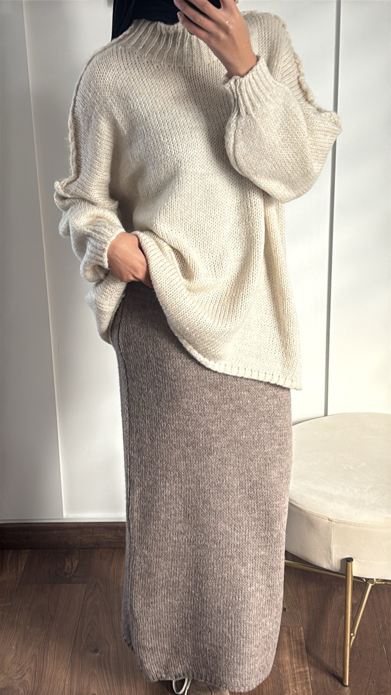 Jupe Cocoon - Taupe image