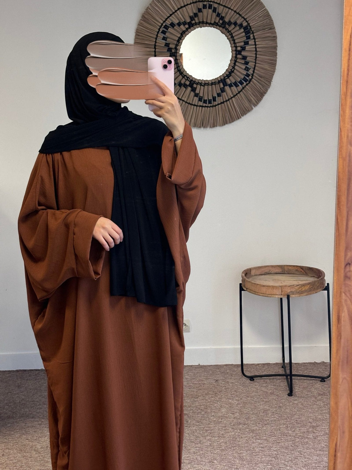 Abaya Firdaws Jazz - Marron clair image