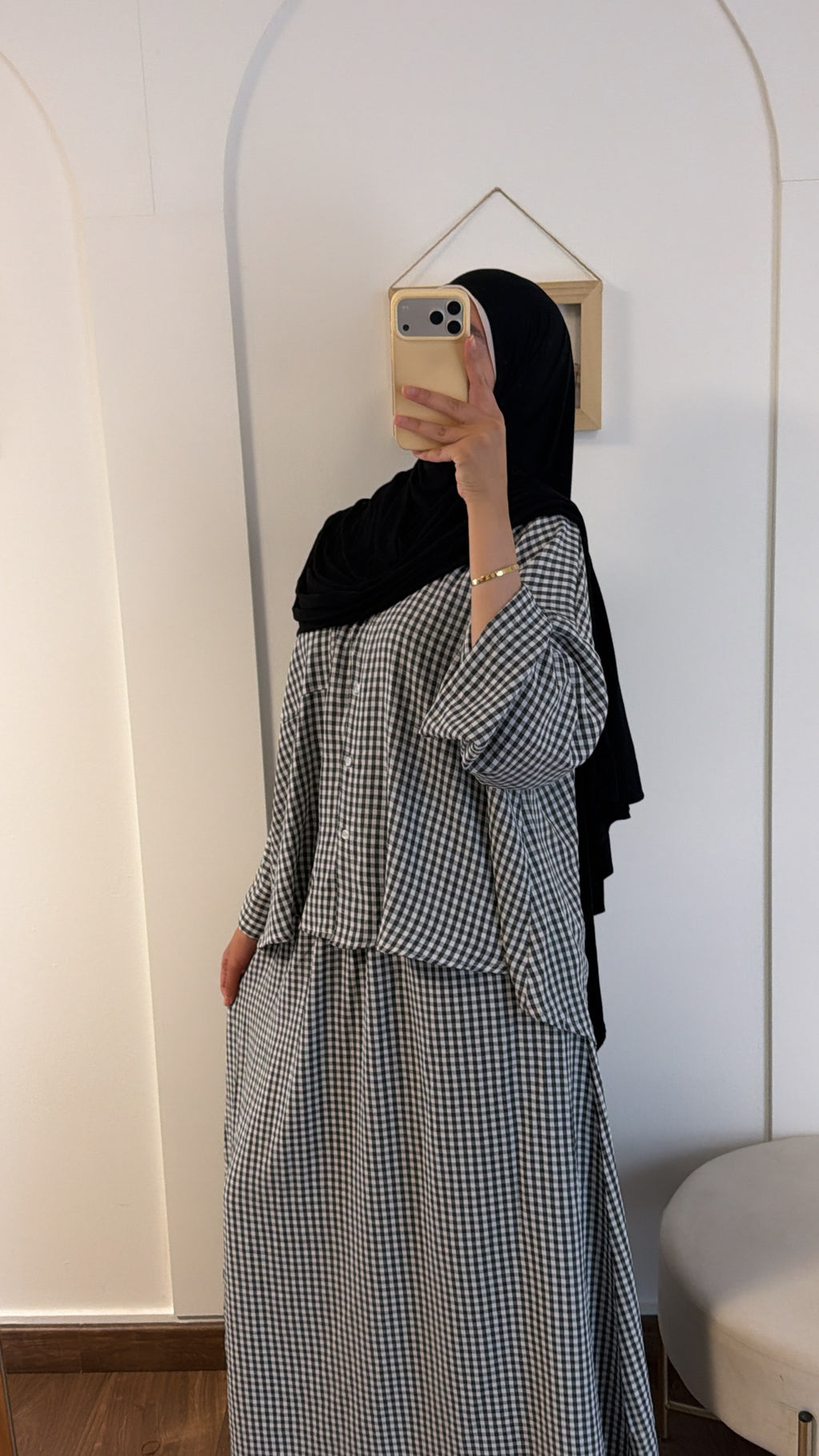 Set vichy modest jupe