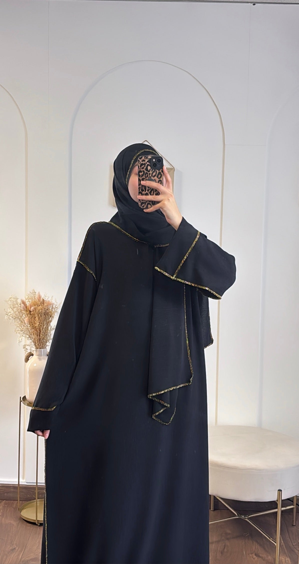 Abaya voile intégré en jazz