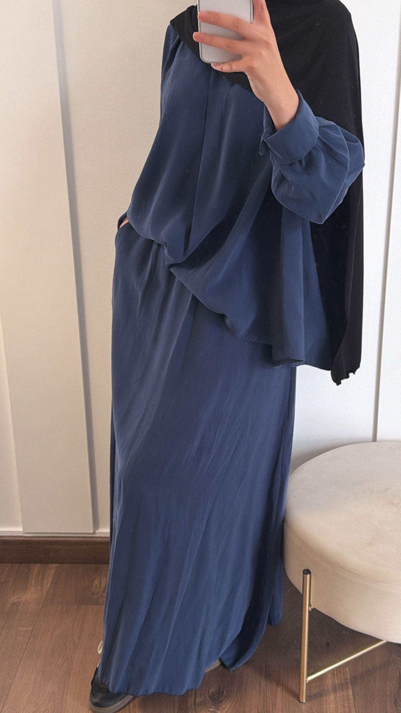 Jupe Alaïa - Bleu jeans foncé image