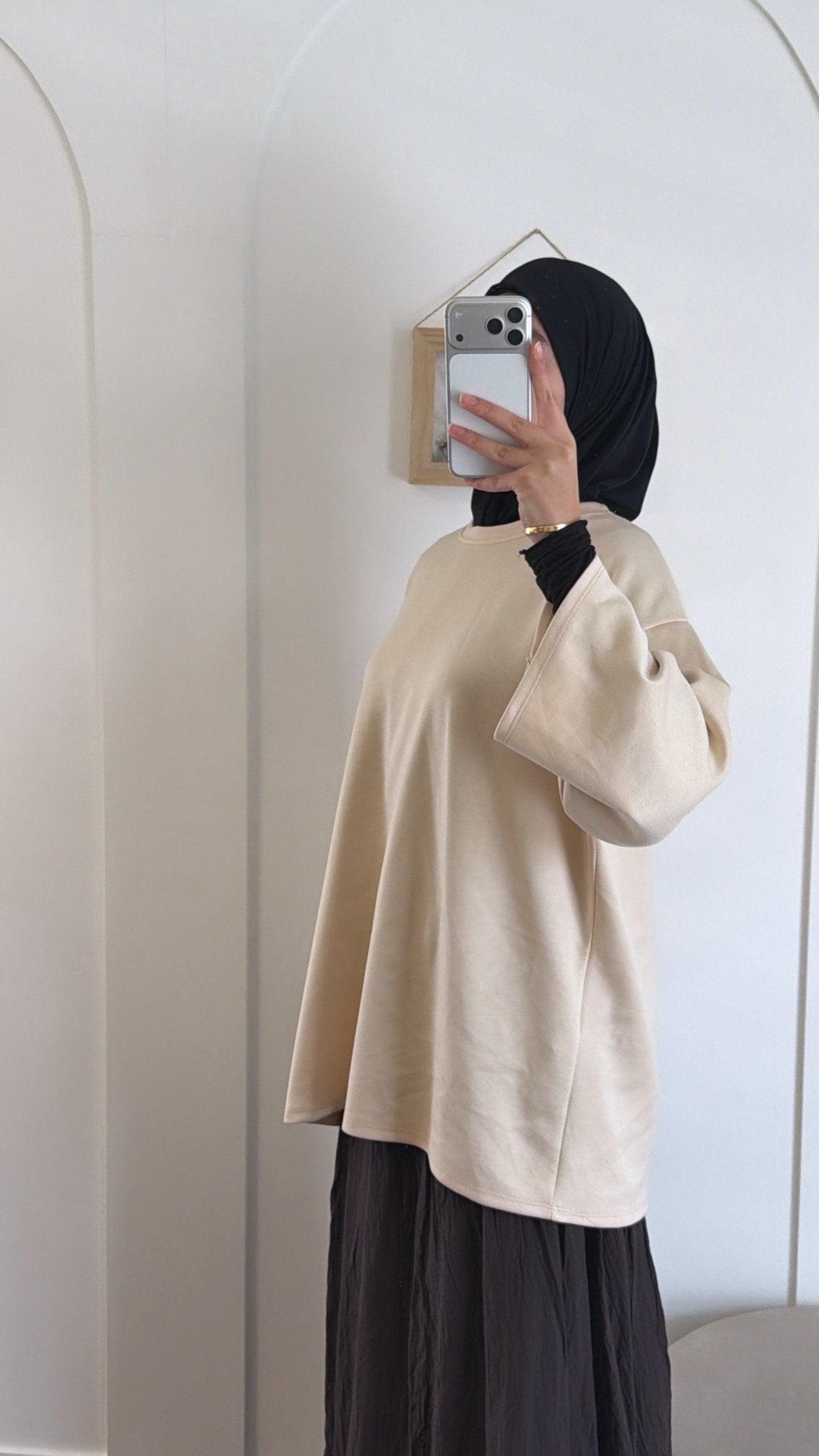 T-shirt structuré - Beige image