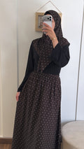 Jupe + Hijab à pois - Marron image