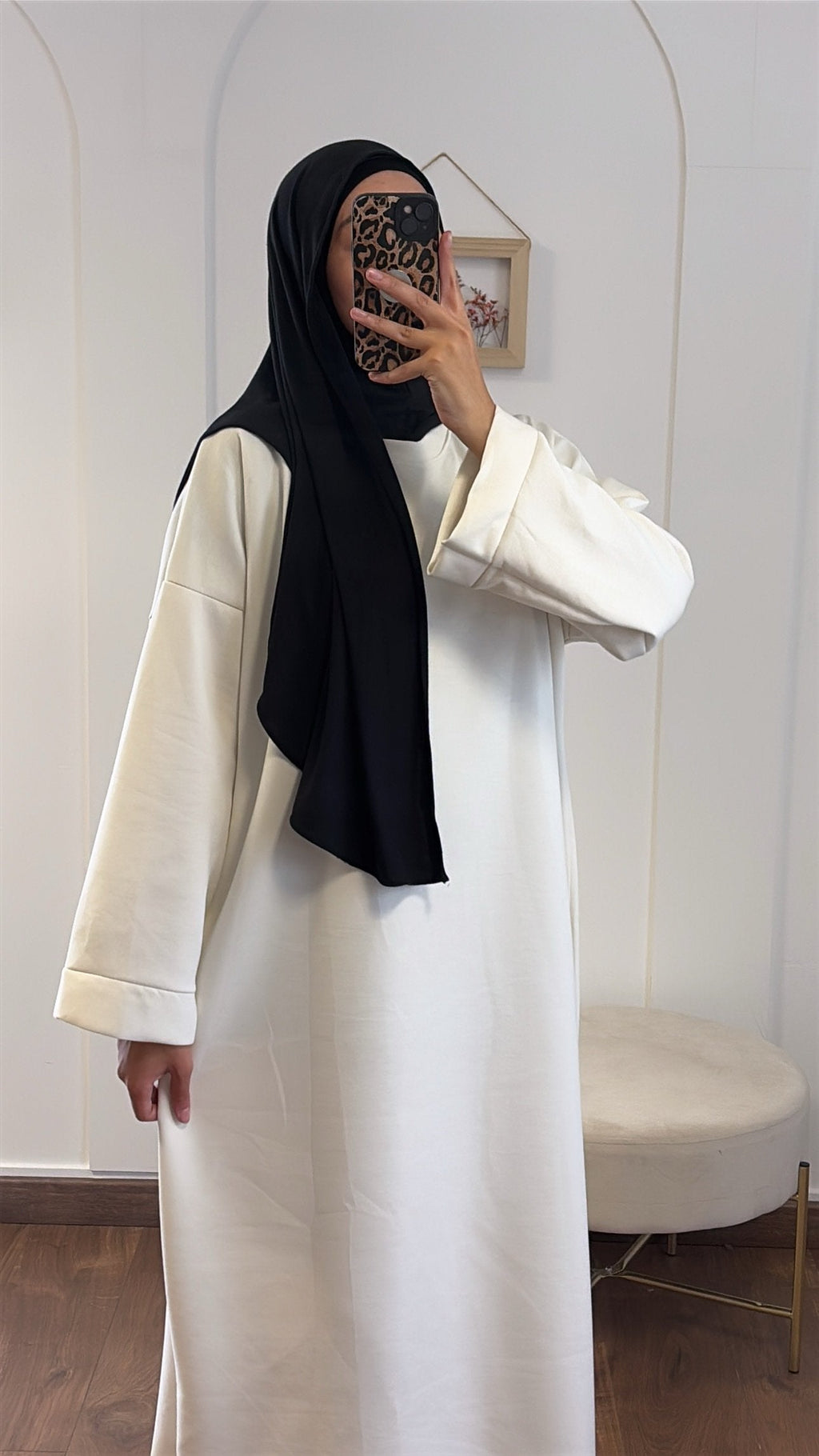 Robe sweat - Blanc cassé image