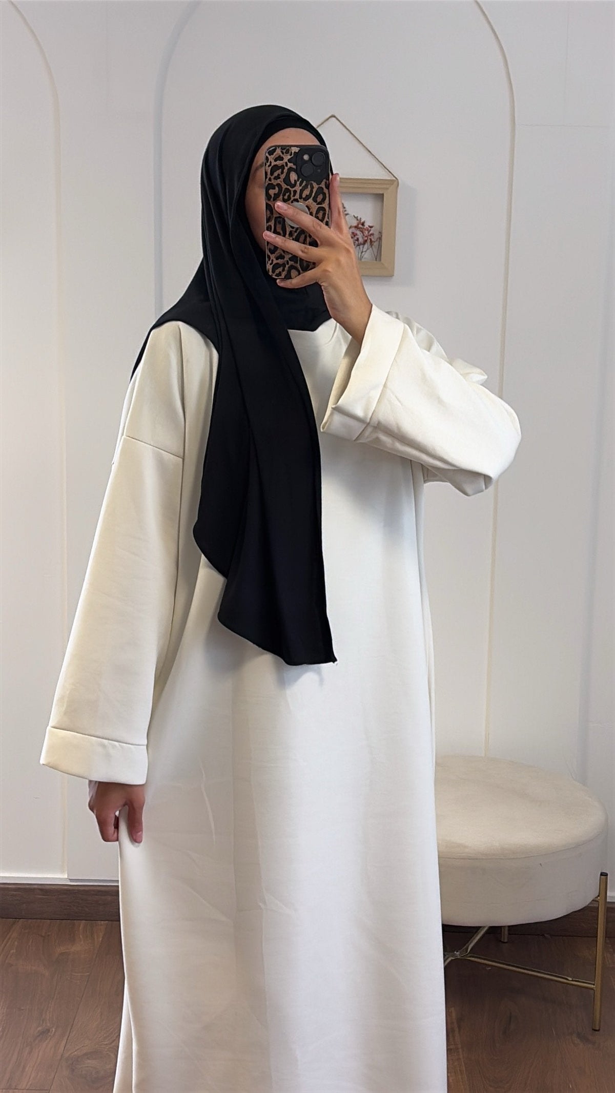 Robe sweat - Blanc cassé image
