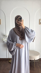 Abaya Nour jazz - Gris clair image