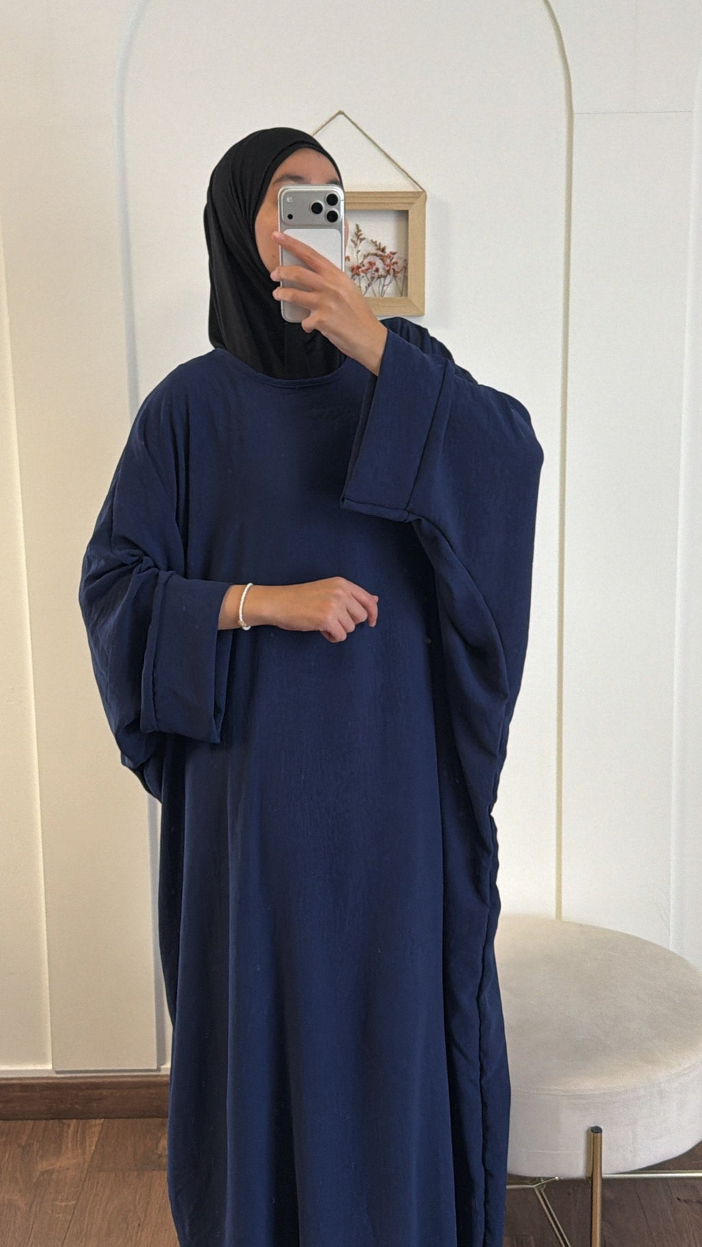 Abaya Firdaws jazz - Bleu nuit image