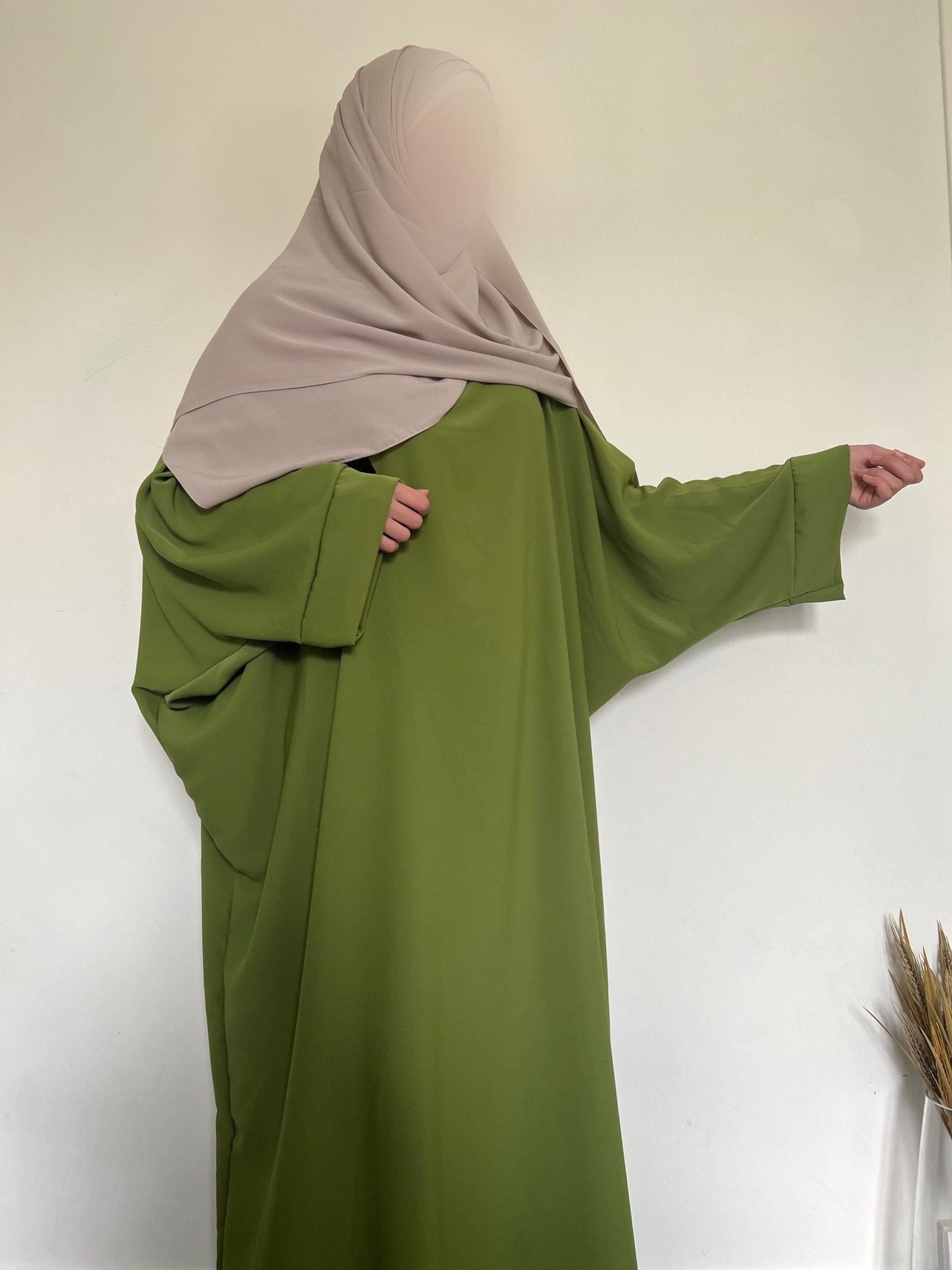 Abaya Firdaws sdm - vert pomme image