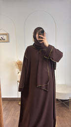 Abaya voile intégré en jazz image 0