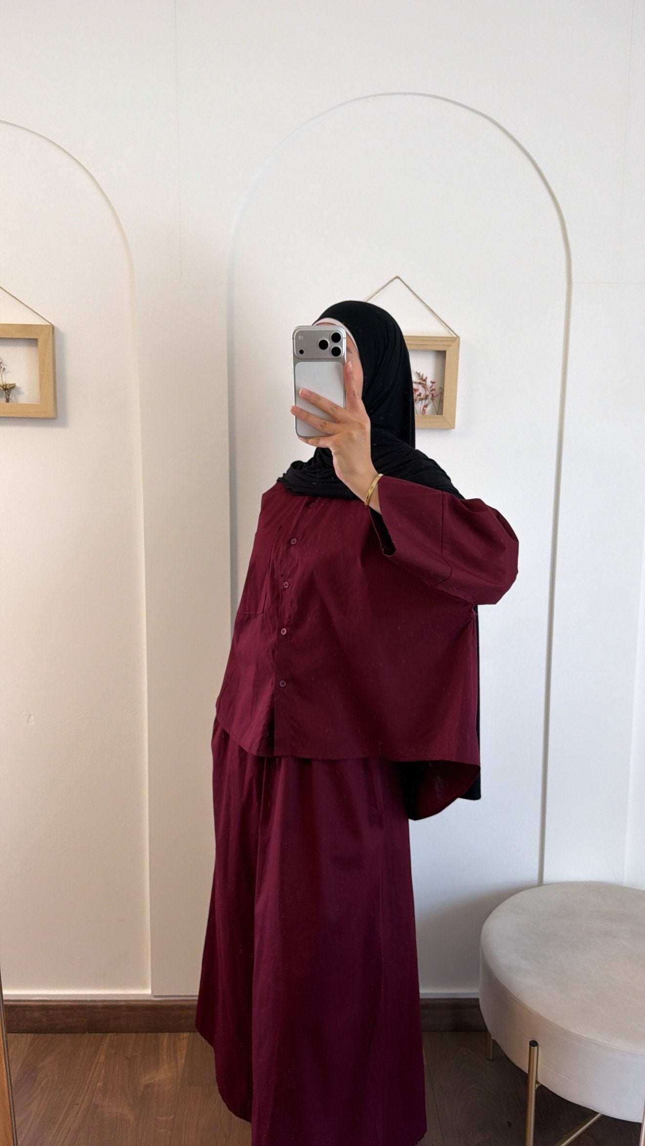Ensemble Popeline - Bordeaux image