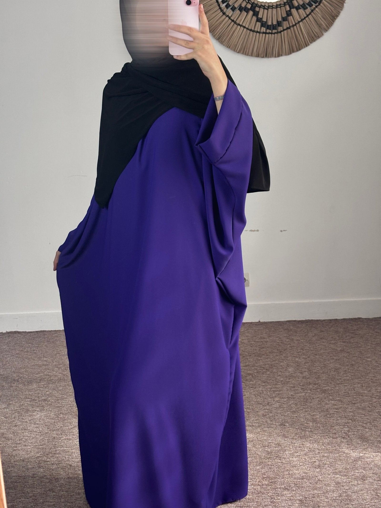 Abaya Firdaws sdm - Violet foncé image